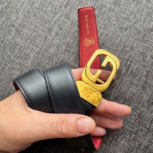 GUCCI REVERSIBLE LEATHER BELT - Picture 3 of 14